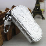 Leather Keychain Holder Organizer Wallet Car Key Pouch