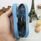 Leather Keychain Holder Organizer Wallet Car Key Pouch