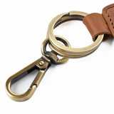 Vintage Style Leather Keychain Key Fob Holder