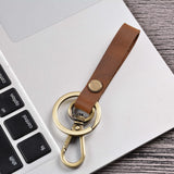 Vintage Style Leather Keychain Key Fob Holder