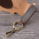 Vintage Style Leather Keychain Key Fob Holder