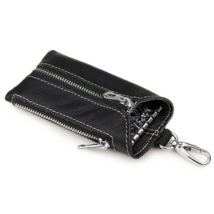 Leather Keychain Key Holder Organizer Pouch Car Key Wallet