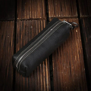 Leather Keychain Men Women Key Holder Organizer Pouch Key Bag Wallet