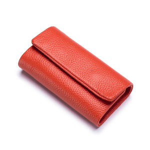 Leather Keychain Wallet Cover Hasp Keys Organizer