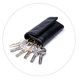 Leather Keychain Wallet Cover Hasp Keys Organizer