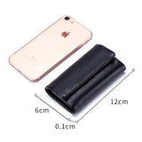Leather Keychain Wallet Cover Hasp Keys Organizer