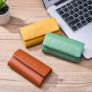 Leather Keychain Men Women Keyrings Wallet Covered Hasp Keys