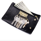 Leather Keychain Men Women Keyrings Wallet Covered Hasp Keys