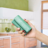 Leather Keychain Men Women Keyrings Wallet Covered Hasp Keys