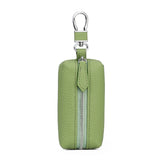 Leather Keychain Wallets Men Women Solid Zipper Car Key Holders