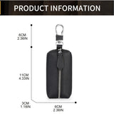 Leather Keychain Wallets Men Women Solid Zipper Car Key Holders