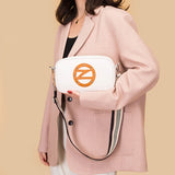 Small Leather Shoulder Bag for Women, Wide Straps Crossbody Purse