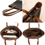 Luxury Large Capacity Tote Bag Soft Cow Leather Shoulder Bag