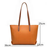 Luxury Large Capacity Tote Bag Soft Cow Leather Shoulder Bag