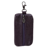 Leather Key Wallets Short Key Holders Organizer Zipper Key Chain