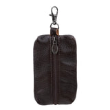 Leather Key Wallets Short Key Holders Organizer Zipper Key Chain