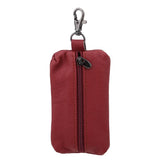 Leather Key Wallets Short Key Holders Organizer Zipper Key Chain