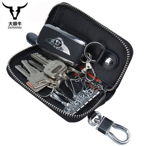 Leather Car Chain Key Wallet for Men and Women
