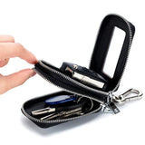 Crocodile Dual Zipper Key Case Large Capacity Organizer Small Wallet