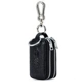 Crocodile Dual Zipper Key Case Large Capacity Organizer Small Wallet