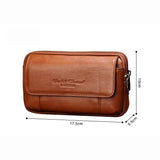 Leather Men Small Hip Waist Bags Male Fanny Pack Phone Pouch Bum Belt Bag