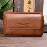Leather Men Small Hip Waist Bags Male Fanny Pack Phone Pouch Bum Belt Bag