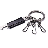 Leather Keychain Ring With Bottle Opener