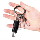 Leather Keychain Ring With Bottle Opener