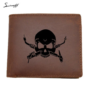 Welders Skull Purse Wallet Leather Men Wallets