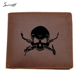 Welders Skull Purse Wallet Leather Men Wallets