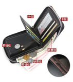 Real Cowhide Men Wallet Short Wallet Business Zipper