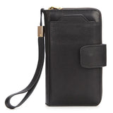 Vintage Leather Men Wallet Long Clutch Phone Pocket Man Purse
