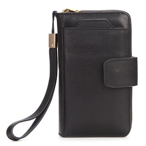 Vintage Leather Men Wallet Long Clutch Phone Pocket Man Purse