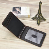 Slim Crazy Horse Leather Money Clip Wallet