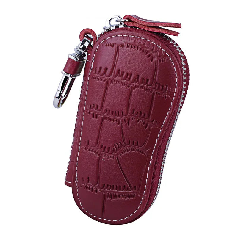 Leather Key Wallet Keychain Car Organizer Pouch