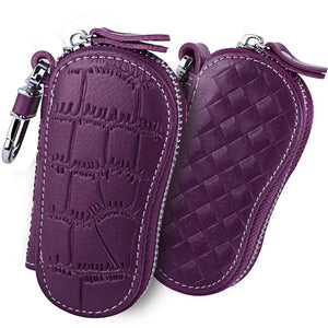 Leather Key Wallet Keychain Car Organizer Pouch