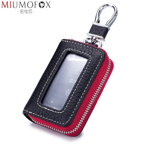 Zipper Car Key Case Pouch Wallets Men Women Key Holder Bag