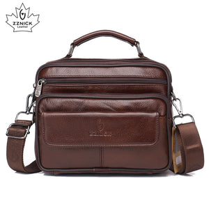 Men's Leather Shoulder Bag Crossbody Messenger Handbag