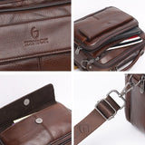 Men's Leather Shoulder Bag Crossbody Messenger Handbag