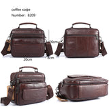 Men's Leather Shoulder Bag Crossbody Messenger Handbag