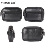 Men's Mini Belt Bag Cowhide Waist Fanny Pack