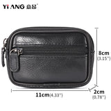 Men's Mini Belt Bag Cowhide Waist Fanny Pack