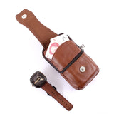 Men's Waist Bag Small Messenger Bag Retro Cow Leather Belt Phone Crossbody Bag