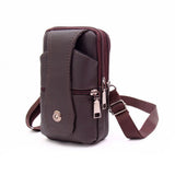 Men's Waist Bag Small Messenger Bag Retro Cow Leather Belt Phone Crossbody Bag