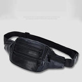 Leather Mens Fanny Pack Waist Bags Holographic Waist Purse Banana Bag