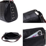 Crocodile Pattern Leather Messenger Bag for Women
