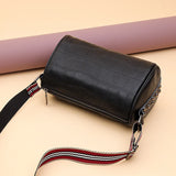 Crocodile Pattern Leather Messenger Bag for Women
