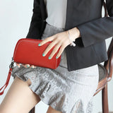 Women's Soft Leather Clutch Bag for Casual Use