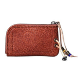 Vintage Lady Wallet Multi-function Document Bag Top Layer Cow Leather