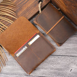 Vintage Leather Passport Cover for Men